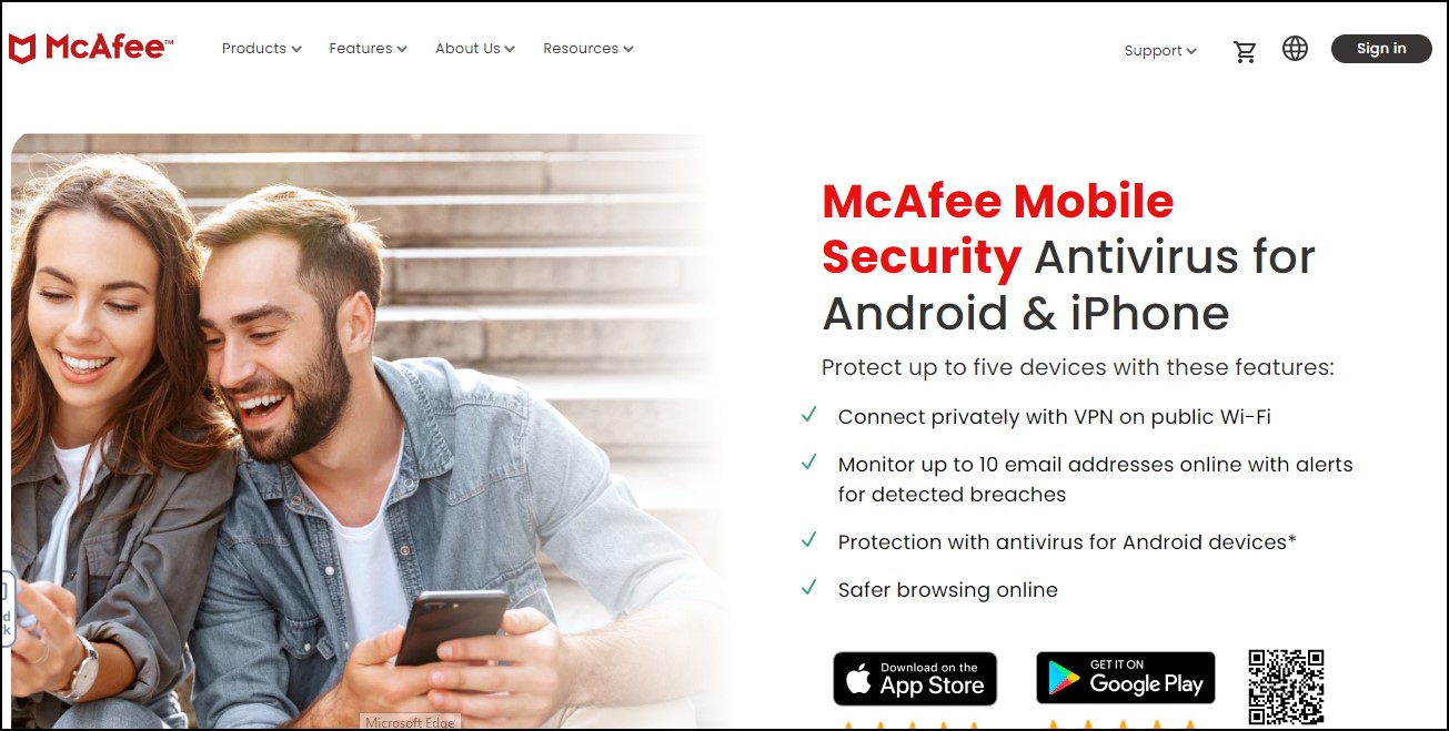 McAfee antivirus android app