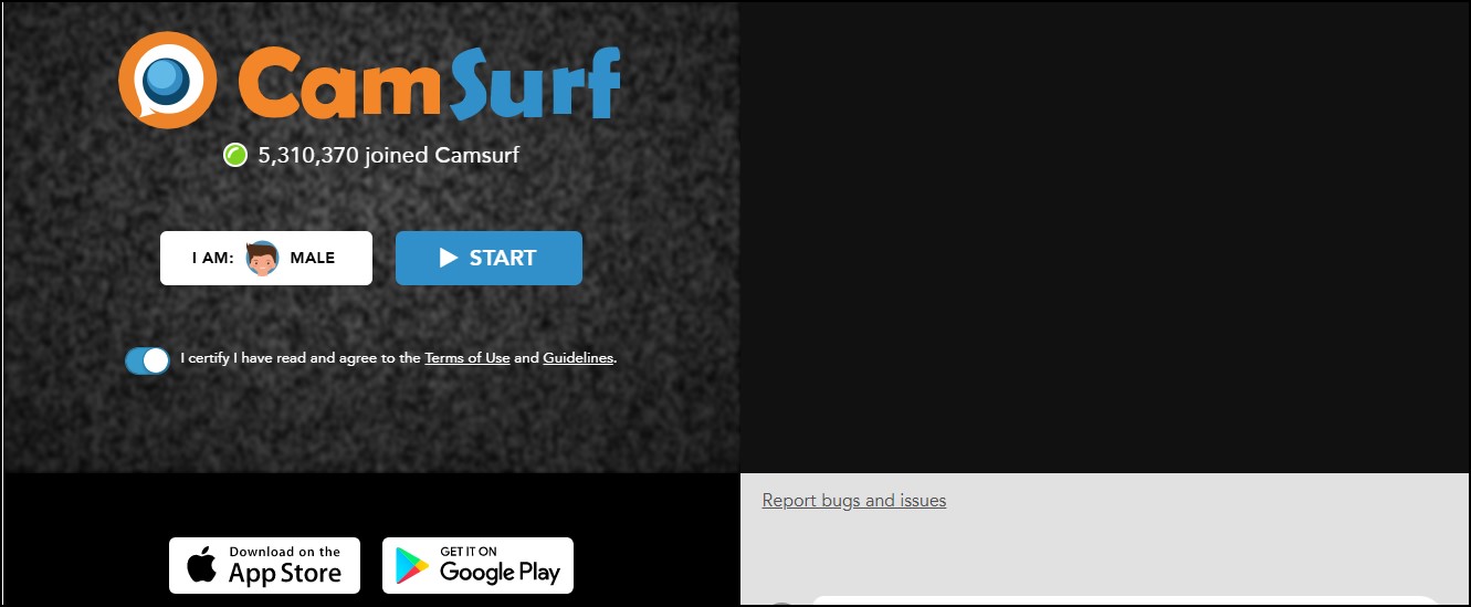 Camsurf free random video chats app