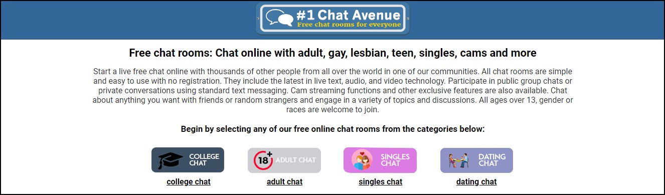 Chat Avenue Free chat rooms