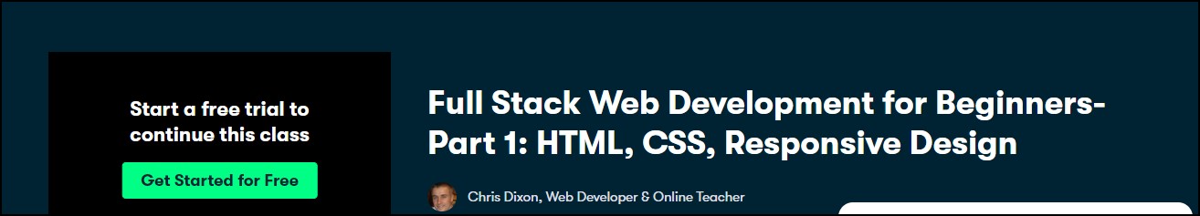 Full Stack Web Development courses skillshare 1