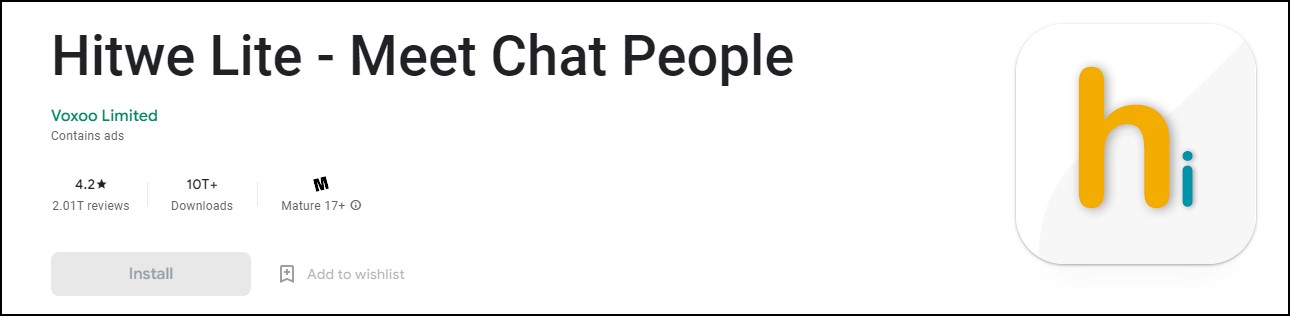 Hitwe video chat app