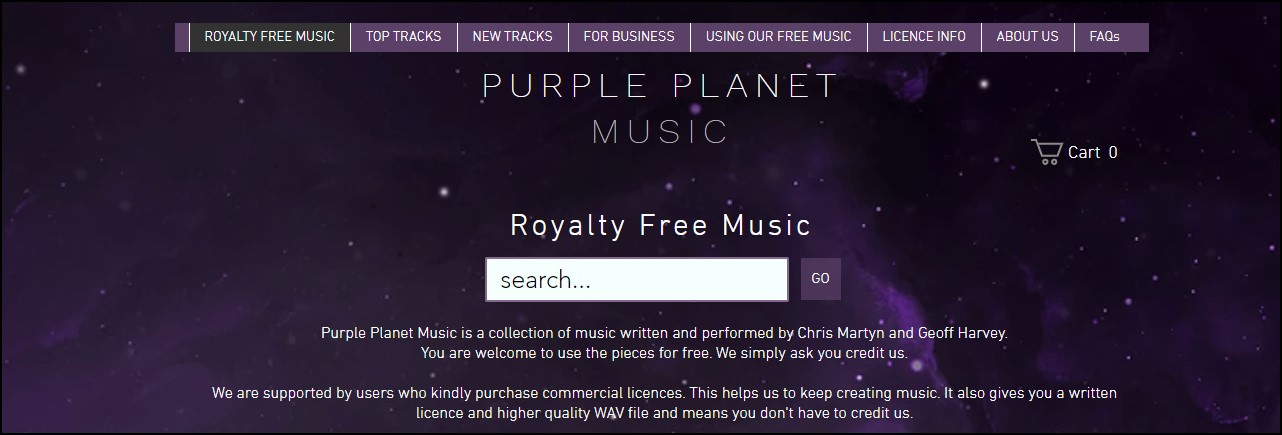 PurplePlanet royalty free music
