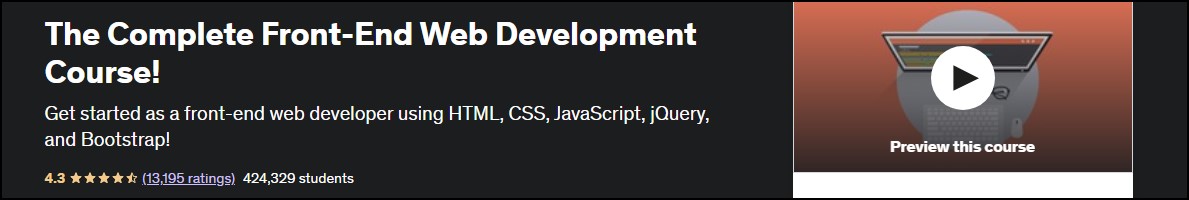 The complete front end web development course