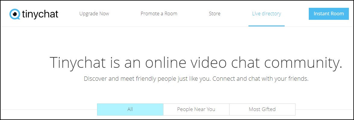 Tinychat video chat website