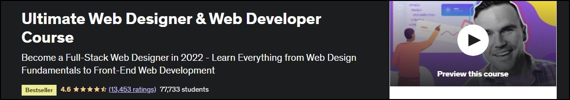 Ultimate web design and web development course udemy