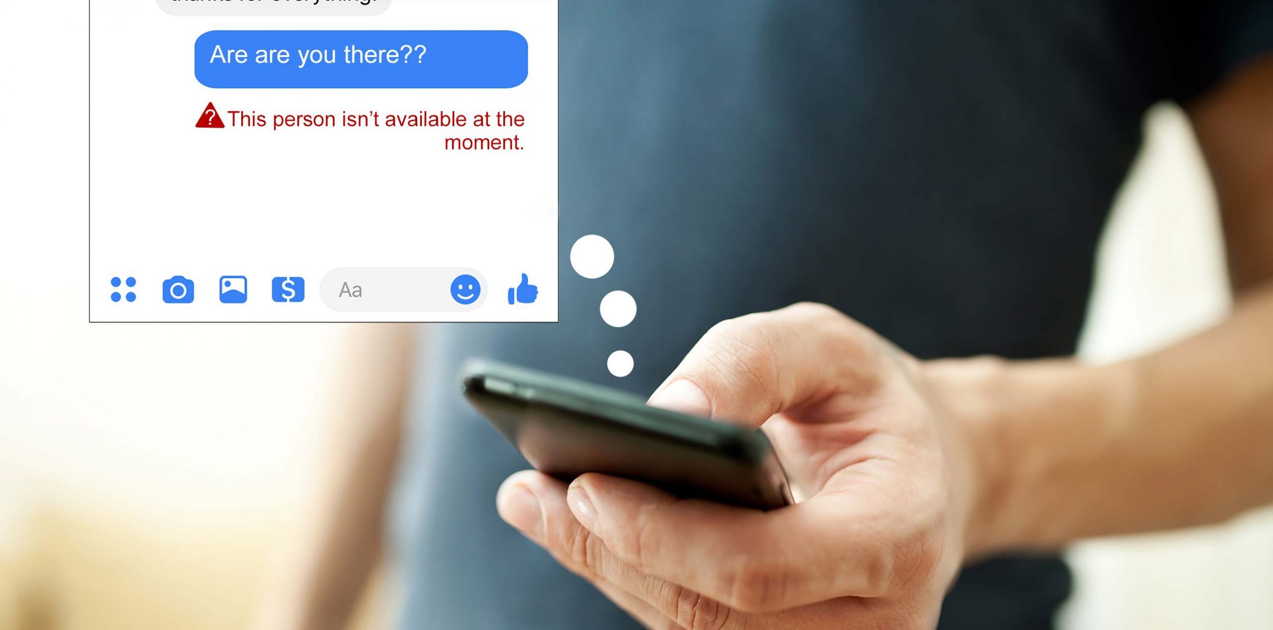 You cant send messages to the person on Facebook Messenger