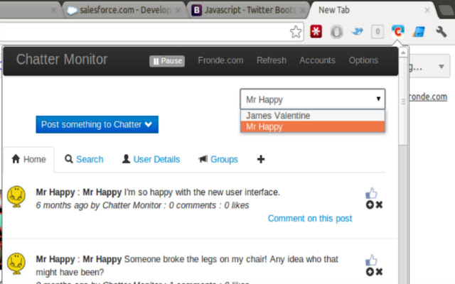 Chatter Monitor chrome extension