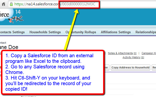 Salesforce Id Paster chrome extension