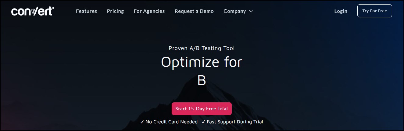 Convert experience AB testing tools