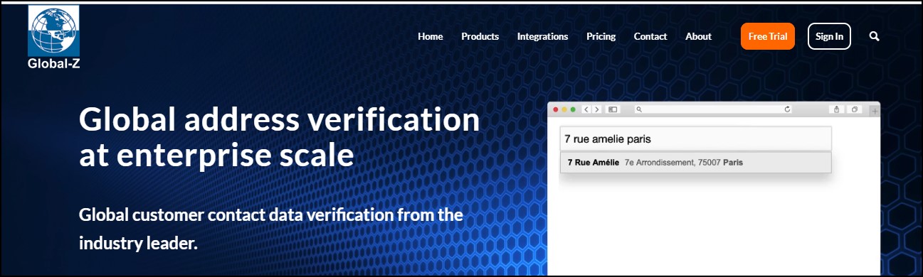 Global z Global address verification software