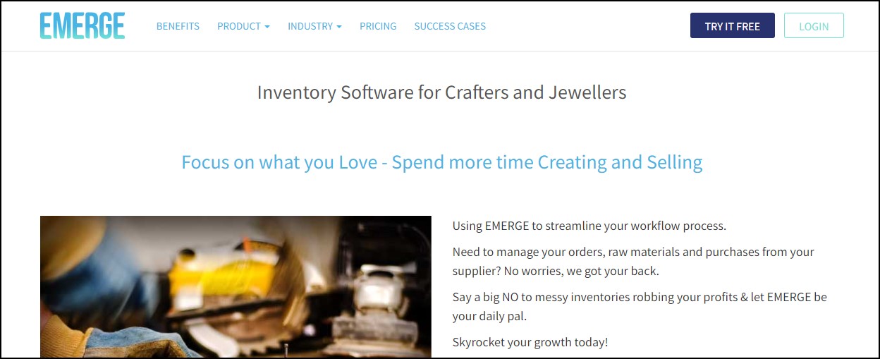 Emerge free craft inventory software