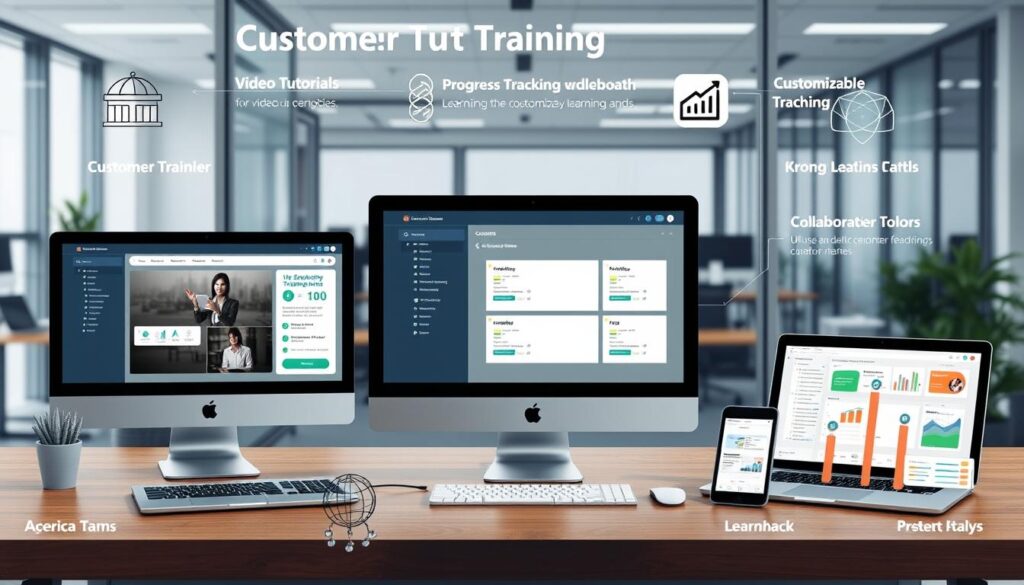 Customer training software features