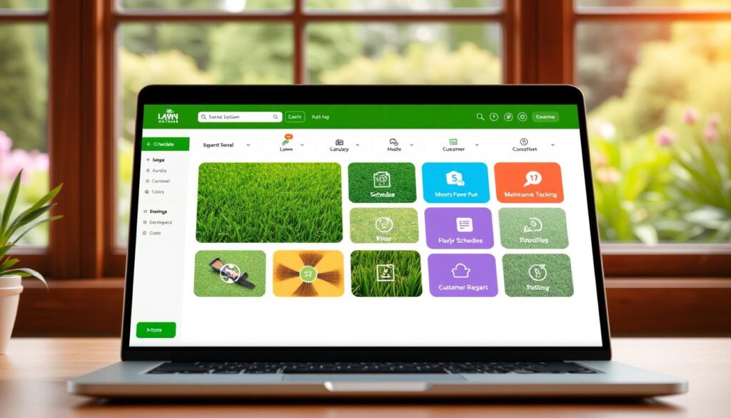 lawn care software interface