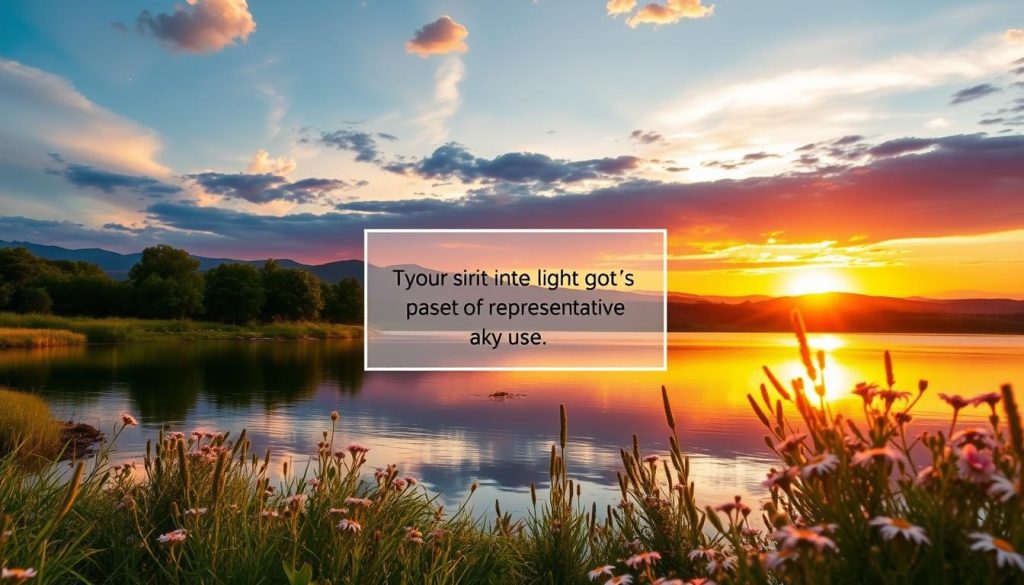A visually striking Facebook cover photo showcasing a serene landscape blended with modern design elements. In the foreground, a calm lake reflects a vibrant sunset, surrounded by lush greenery and softly blooming flowers. In the middle ground, a sleek, minimalist text box displays a motivational quote about the importance of representation. The background features distant rolling hills under a colorful sky, enhancing the sense of depth and tranquility. Use warm, golden lighting to create a welcoming atmosphere, while ensuring a balanced composition. Shot from a slightly elevated angle to capture the full beauty of the scene, evoking feelings of inspiration and connection.