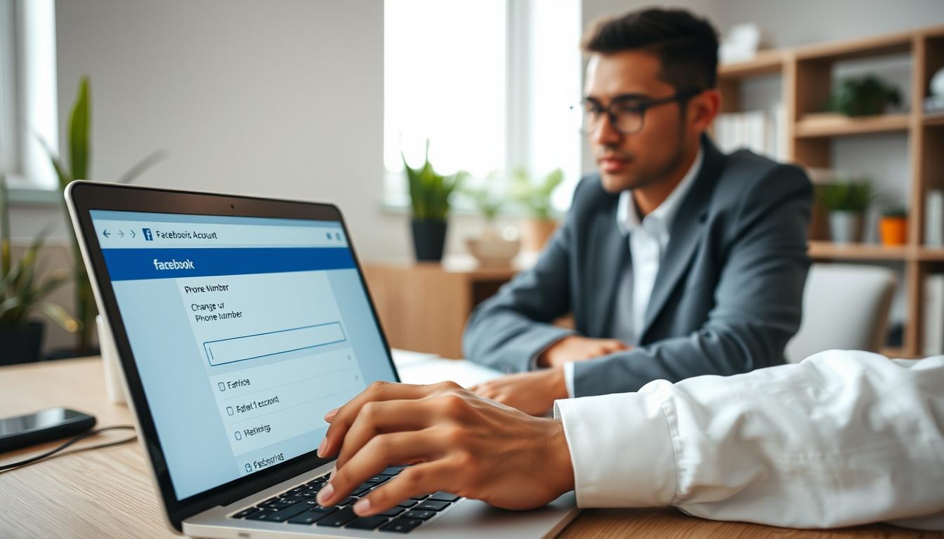 change phone number on facebook